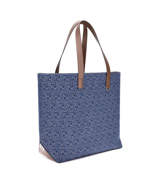 Fendi Embroderied denim Tote Bag