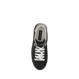 Dolce & Gabbana Black Calf Leather Bos Taurus Low Top Sneakers