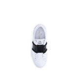 Valentino Garavani Black Calf Leather Bos Taurus Low Top Sneakers