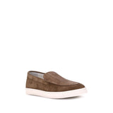 Brunello Cucinelli Brown Calf Leather Bos Taurus Low Top Sneakers