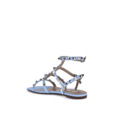 Valentino Garavani Light Blue Calf Leather Bos Taurus Sandals