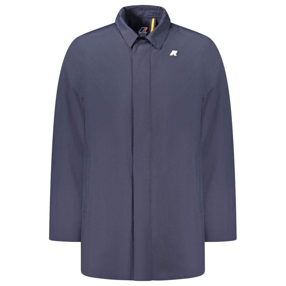 K-WAY K-WAY Blue Polyamide Men Jacket (Italian Size MEN: XXL, nan: nan, nan: nan)