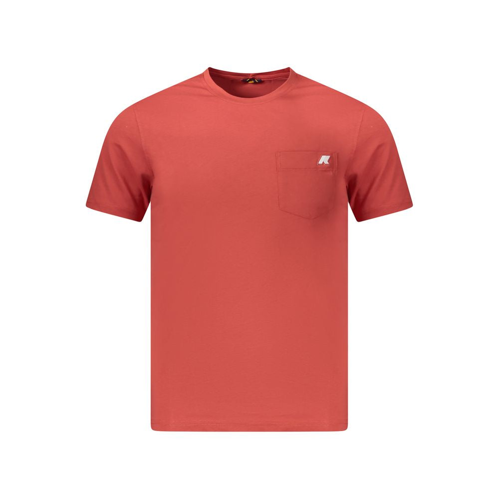 K-WAY K-WAY Red Cotton Men T-Shirt (Italian Size MEN: XL, nan: nan, nan: nan)