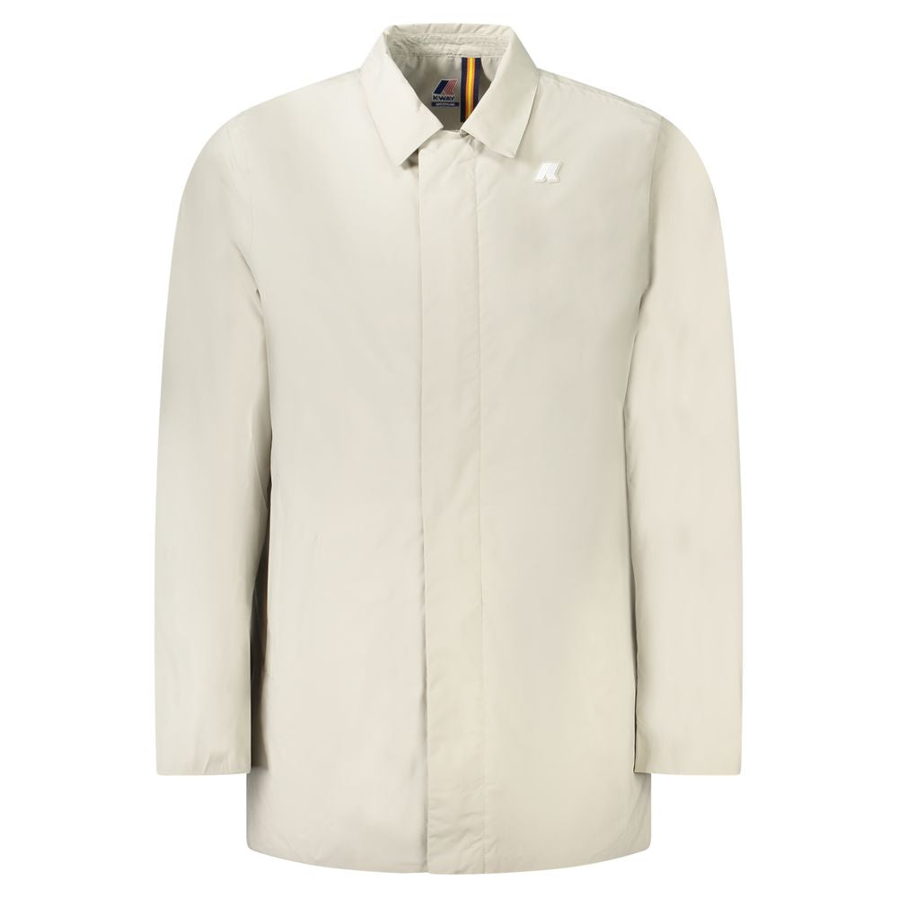 K-WAY K-WAY Beige Polyamide Men Jacket (Italian Size MEN: XL, nan: nan, nan: nan)