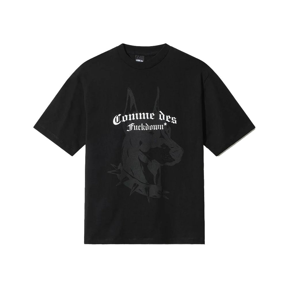 Comme Des Fuckdown Black Cotton Women T-Shirt