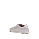 Brunello Cucinelli Gray Calf Leather Bos Taurus Low Top Sneakers