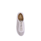 Brunello Cucinelli Gray Calf Leather Bos Taurus Low Top Sneakers