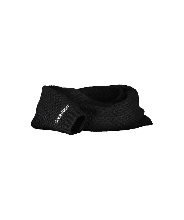 Calvin Klein Black Alpaca Wool Scarf