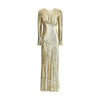 Self-Portrait Gold thread long Dress