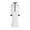 Self-Portrait Pointelle Knit Long Dress