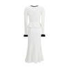 Self-Portrait Pointelle Knit Long Dress