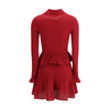 Self-Portrait Pointelle knit short Dress