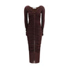 Self-Portrait Draped knit Dress