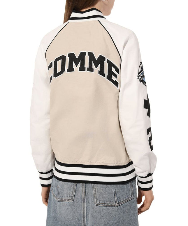 Comme Des Fuckdown Beige Cotton Jackets & Coat