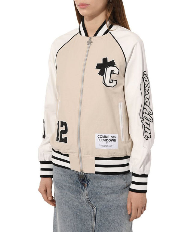 Comme Des Fuckdown Beige Cotton Jackets & Coat