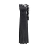 Self-Portrait Lace and rhinestone long Dress