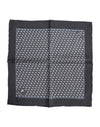 Dolce & Gabbana Black Fish Print Silk Square Men Foulard Scarf