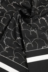 Dolce & Gabbana Black White Printed Square Men Foulard Scarf