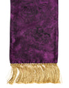 Dolce & Gabbana Purple Silk Fringes Cross Men Foulard Scarf