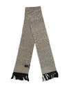 Dolce & Gabbana Gray Skulls Silk Fringes Men Foulard Scarf