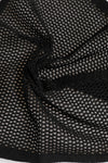 Dolce & Gabbana Black Patterned Cotton Square Foulard Scarf
