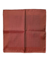 Dolce & Gabbana Orange Silk Square Men Foulard Scarf