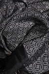 Dolce & Gabbana Black Patterned Fringes Men Foulard Scarf