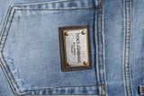 Dolce & Gabbana Blue Washed Cotton Skinny Men Denim Jeans