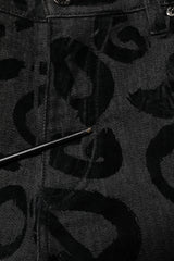 Dolce & Gabbana Gray Cotton DG Logo Straight Men Denim Jeans