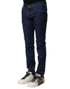 Dolce & Gabbana Blue Cotton Stretch Skinny Men Denim Jeans