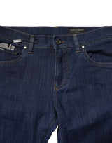 Dolce & Gabbana Blue Cotton Stretch Skinny Men Denim Jeans