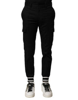 Dolce & Gabbana Black Cotton Cargo Joggers Men Pants