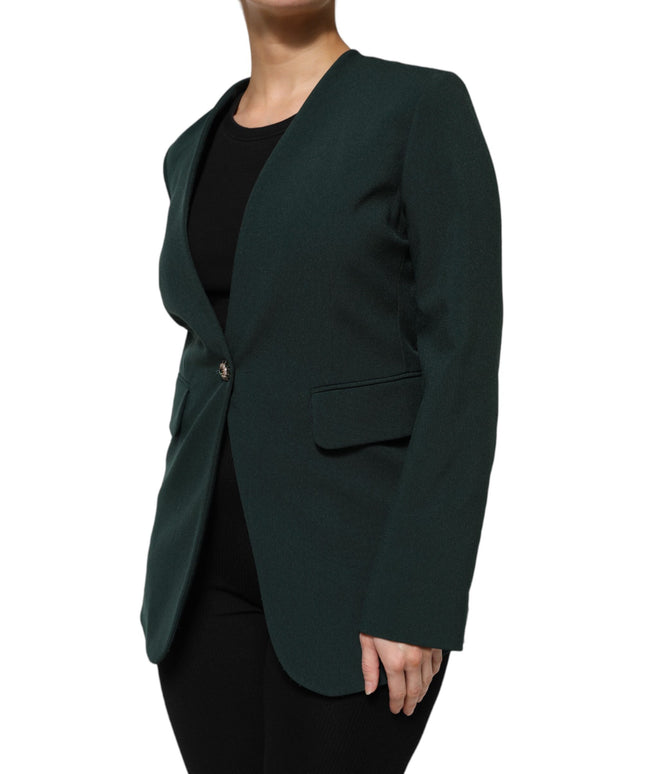 Maison Margiela Green Single Breasted One Button Coat Jacket