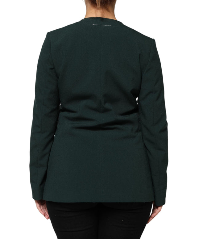 Maison Margiela Green Single Breasted One Button Coat Jacket