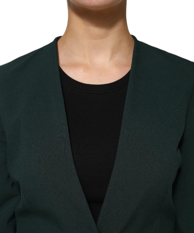 Maison Margiela Green Single Breasted One Button Coat Jacket