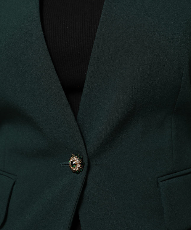 Maison Margiela Green Single Breasted One Button Coat Jacket