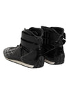 Dolce & Gabbana Black Quilted Leather Lace Up Sneakers Shoes