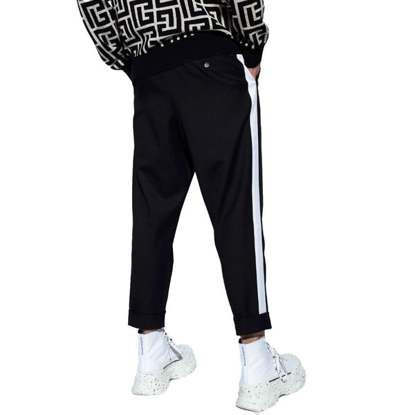 Balmain Black Cotton Jeans & Pant