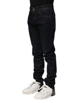 Dolce & Gabbana Black Cotton Skinny Denim Men Jeans