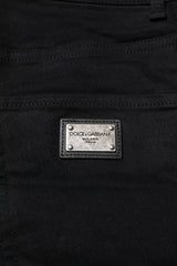 Dolce & Gabbana Black Cotton Skinny Denim Jeans