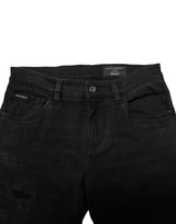 Dolce & Gabbana Black Cotton Skinny Men Denim Jeans