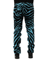 Dolce & Gabbana Blue Black Stripes Skinny Denim Jeans