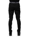Dolce & Gabbana Black Nylon Skinny Men Jogger Pants