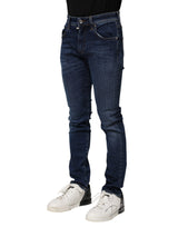 Dolce & Gabbana Dark Blue Cotton Skinny Denim Jeans