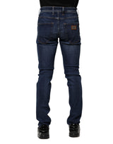 Dolce & Gabbana Dark Blue Cotton Skinny Denim Jeans