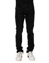 Dolce & Gabbana Black Cotton Skinny Men Denim Jeans