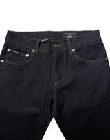 Dolce & Gabbana Black Cotton Skinny Men Denim Jeans