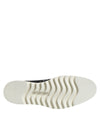 Dolce & Gabbana Black White Leather Ankle Boots Shoes