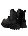Dolce & Gabbana Black Leather Logo Ankle Boots Lace Up Shoes