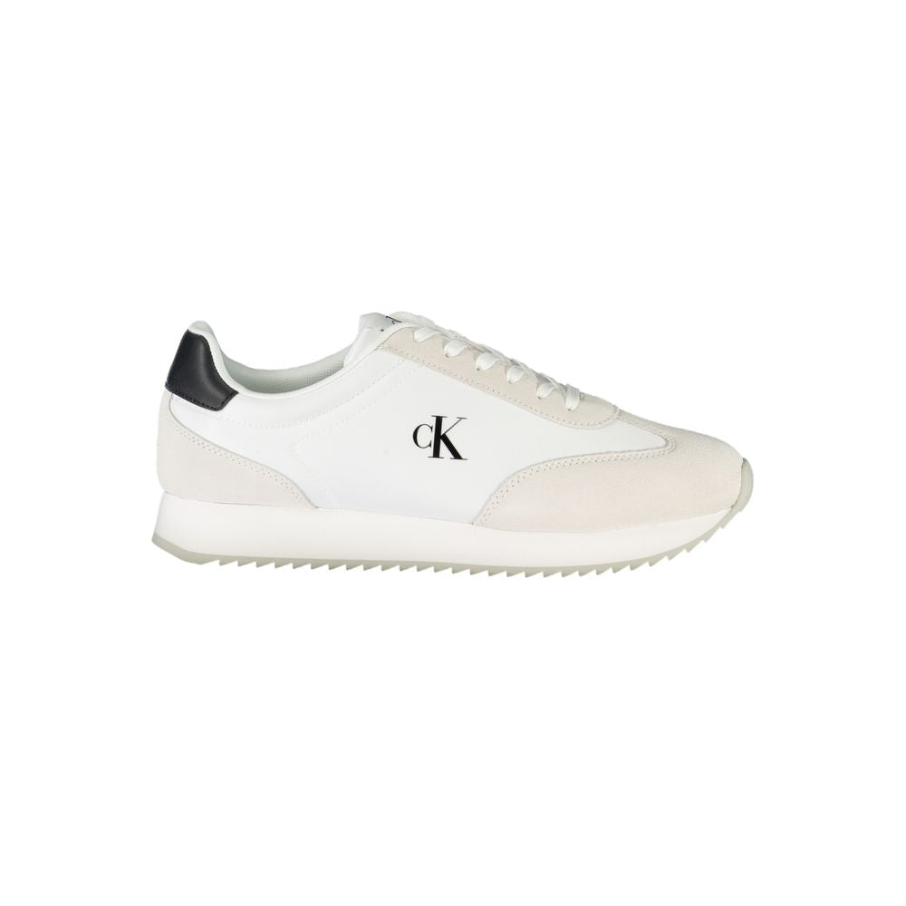 Calvin Klein Calvin Klein White Leather Men Sneaker (Shoe Size Men: EU40/US7, nan: nan, nan: nan)
